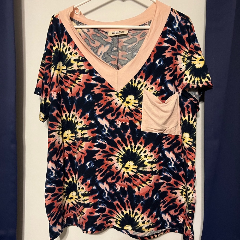 Haptics tie dye t-shirt.